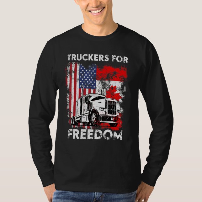 Camiseta Convoy de Bandera Americana Canadá Libertad 2022 T (Anverso)