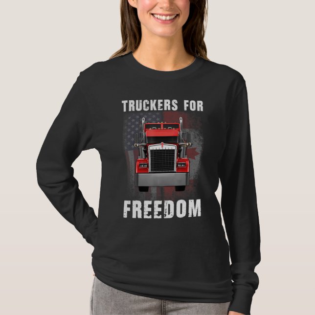 Camiseta Convoy de Bandera Americana Canadá Libertad 2022 T (Anverso)