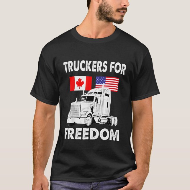 Camiseta Convoy de Bandera Americana Canadá Libertad 2022 T (Anverso)