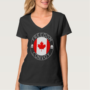 Camiseta Convoy de Libertad 2022 Camionero Canadiense Hoja