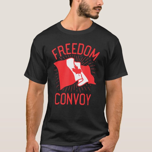 Camiseta Convoy de Libertad 2022 Camioneros Usa America Can (Anverso)