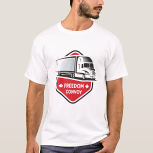 CAMISETA CONVOY DE LIBERTAD 2022 CANADIENSE TRUCKER TEES MA