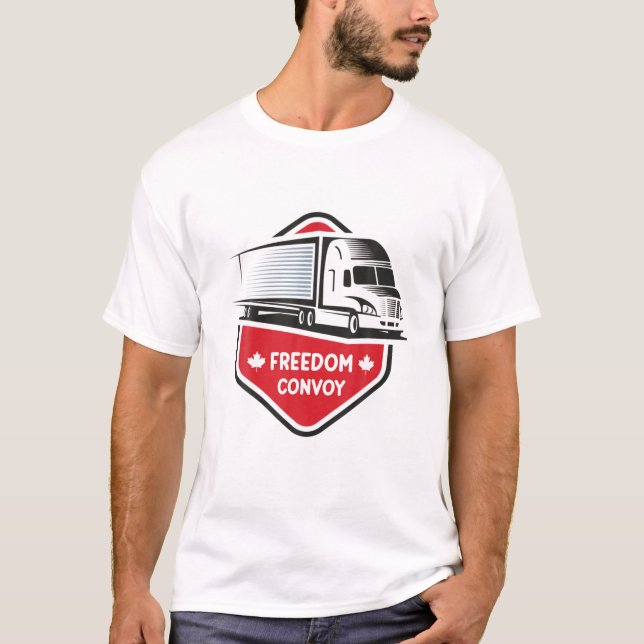 CAMISETA CONVOY DE LIBERTAD 2022 CANADIENSE TRUCKER TEES MA (Anverso)