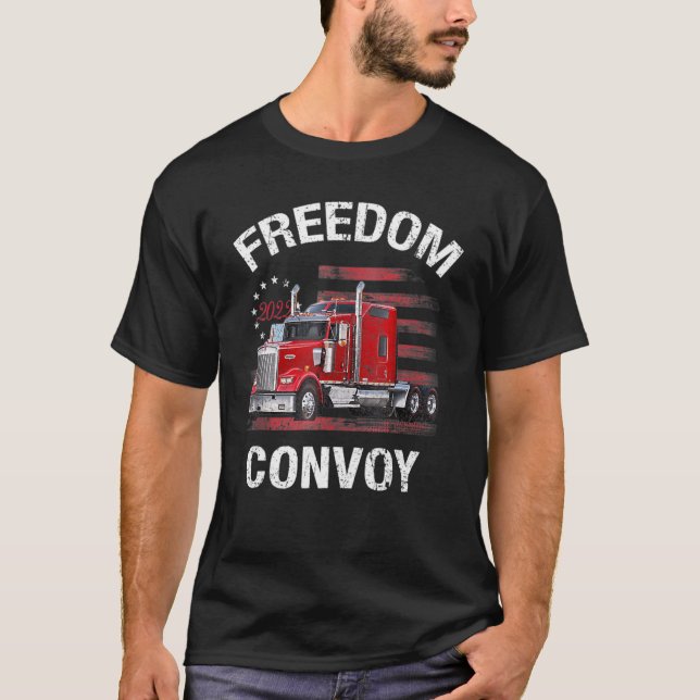 Camiseta Convoy De Libertad A Los Camioneros De Dc 2022 Ret (Anverso)