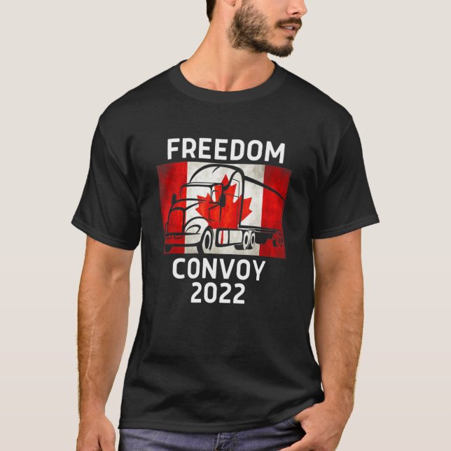 Camiseta Convoy de Libertad Bandera Canadá 2022 Para Todo C (Anverso)