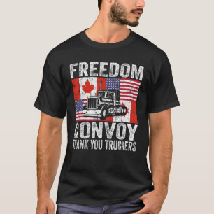 Camiseta Convoy de Libertad de Camioneros de Bandera de Can