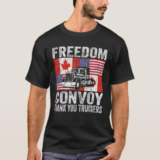 Camiseta Convoy de Libertad de Camioneros de Bandera de Can