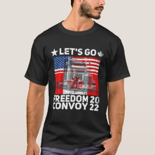 Camiseta Convoy por la libertad 2022 Let's Go Truckers US A