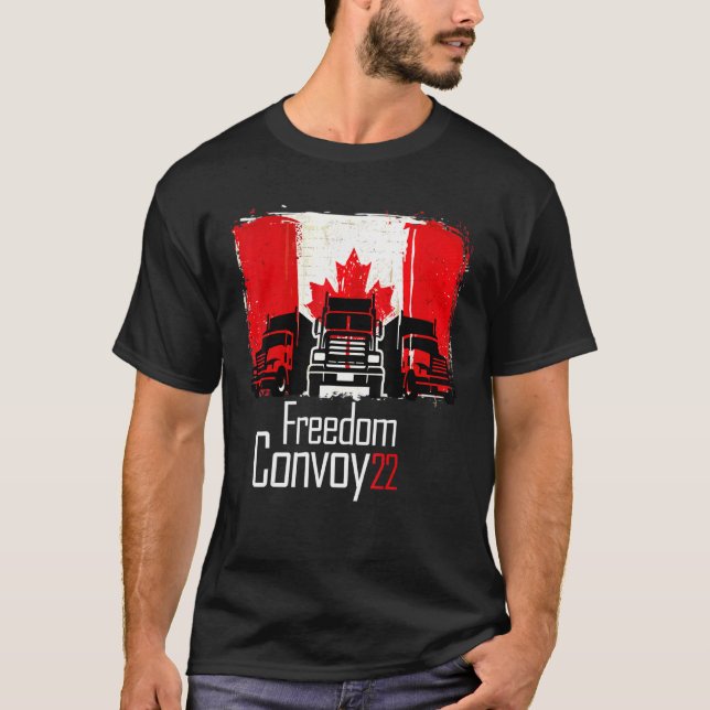Camiseta Convoy por la libertad de Canadá 2022 Flagge Der K (Anverso)