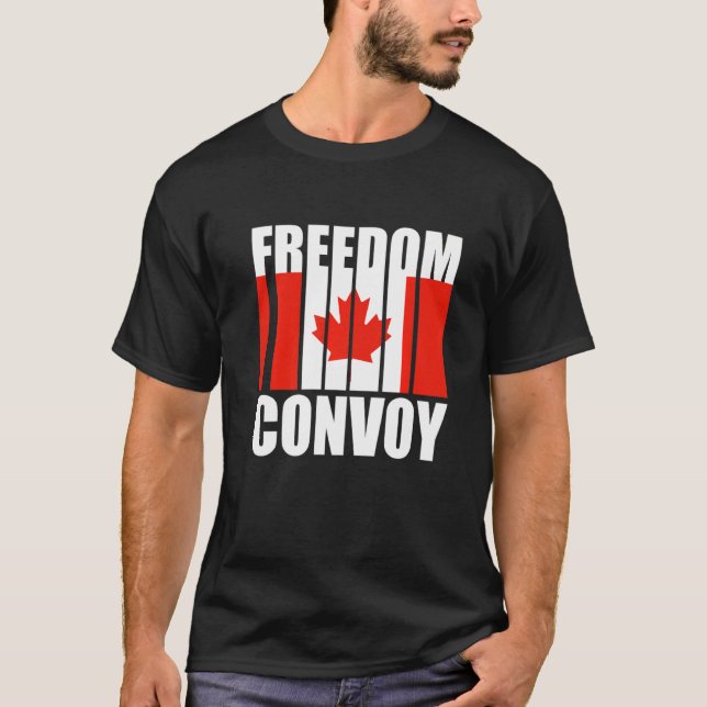 Camiseta Convoy por la libertad de la bandera de Canadá 202 (Anverso)