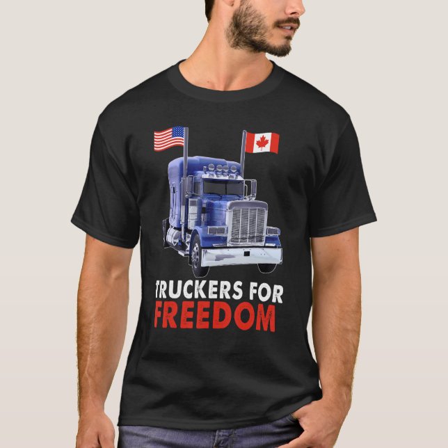 Camiseta Convoy por la libertad de la bandera de Canadá est (Anverso)
