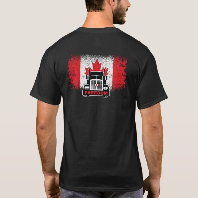 Camiseta Convoy por la libertad de los camioneros de Canadá (Reverso)