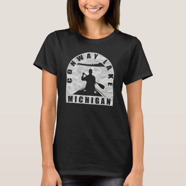 Camiseta Conway Lake Canoeing Michigan (Anverso)