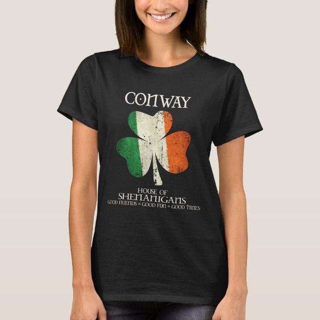Camiseta Conway Last Name Family Ireland Irish House Of She (Anverso)