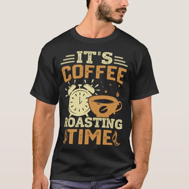 Camiseta Cooffee Roasting Coffee Love Caffeine coffee beans (Anverso)