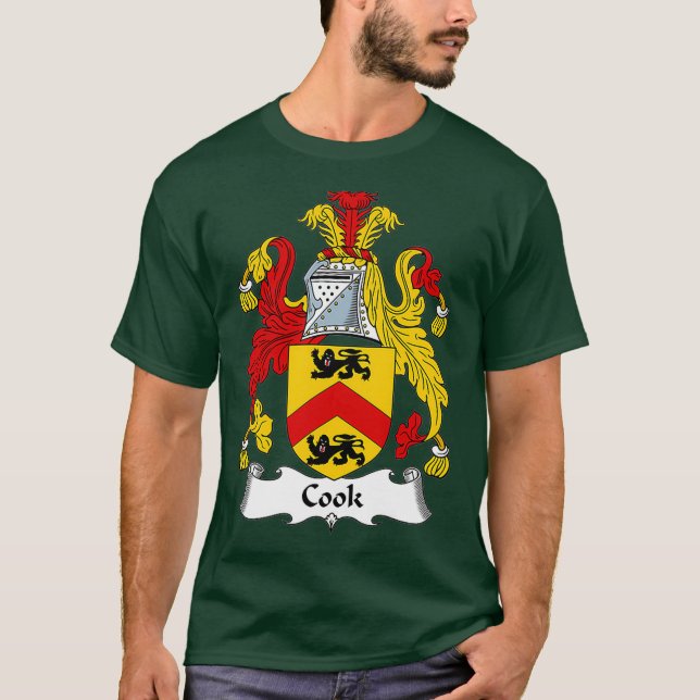 Camiseta Cook Coat of Arms  Family Crest (Anverso)