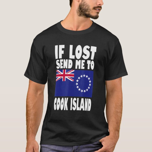 Camiseta Cook Island Flag Design  If lost send me to Cook I (Anverso)