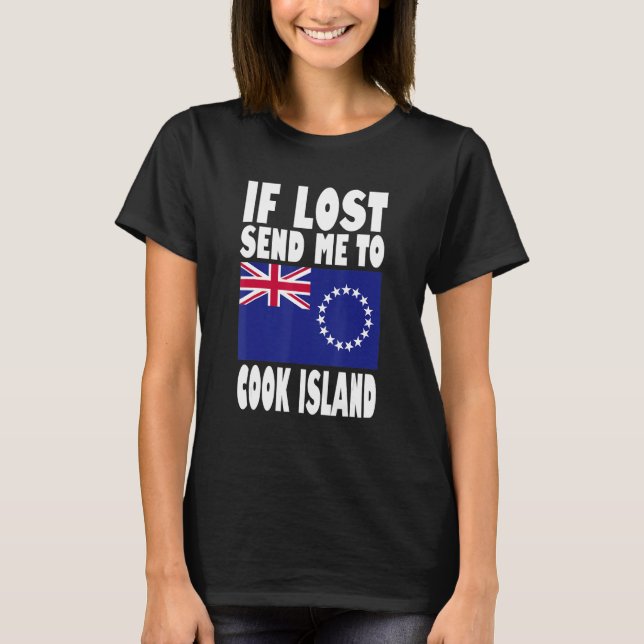 Camiseta Cook Island Flag Design  If lost send me to Cook I (Anverso)