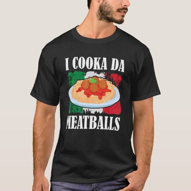 Camiseta Cooka Da Meatball Tendencia la jerga italiana Coci (Anverso)