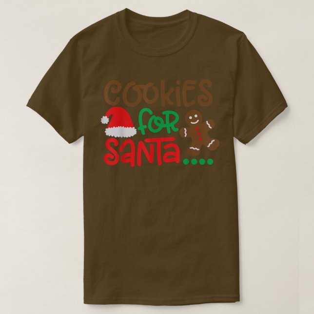 CAMISETA COOKES PARA LOS NAVIDADES DE AMANTE DE SANTA COOKI (Diseño del anverso)