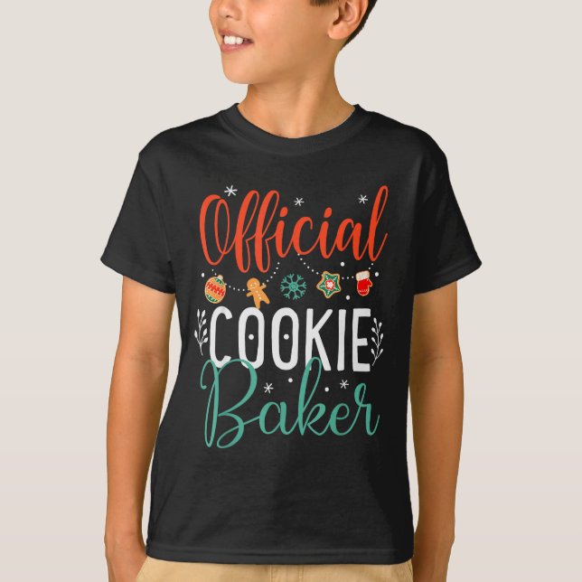 Camiseta Cookie Baker Funny Christmas Couples Matching  (Anverso)