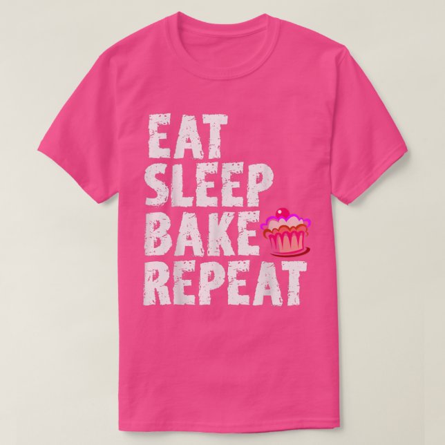 Camiseta Cookie Bakers Baking Chefs Eat Sleep Bake Repeat C (Diseño del anverso)