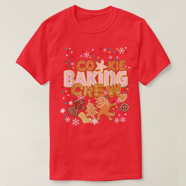 Camiseta Cookie Baking Crew Authentic Christmas Baker Team  (Diseño del anverso)