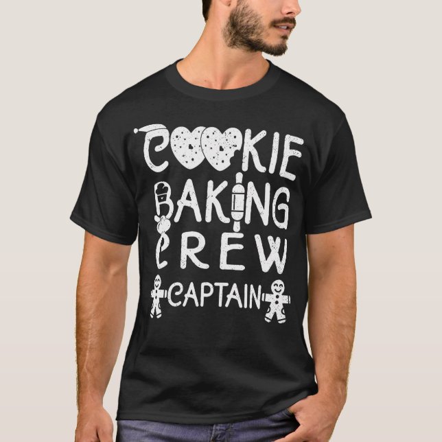 Camiseta Cookie Baking Crew Captain Christmas Gingerbread X (Anverso)