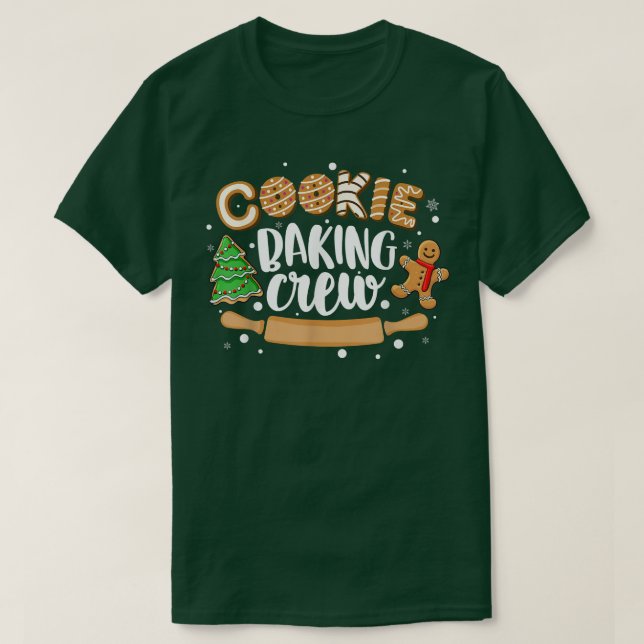 Camiseta Cookie Baking Crew Christmas Santa Family Gingerbr (Diseño del anverso)