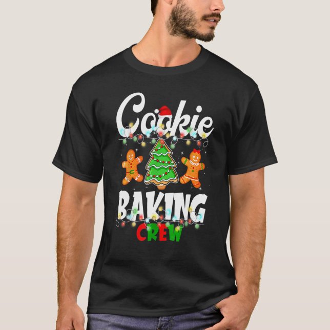 Camiseta Cookie Baking Crew Christmas Santa Family Gingerbr (Anverso)