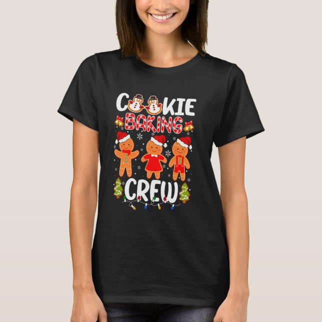 Camiseta Cookie Baking Crew Funny Baker Gingerbread Grupo C (Anverso)