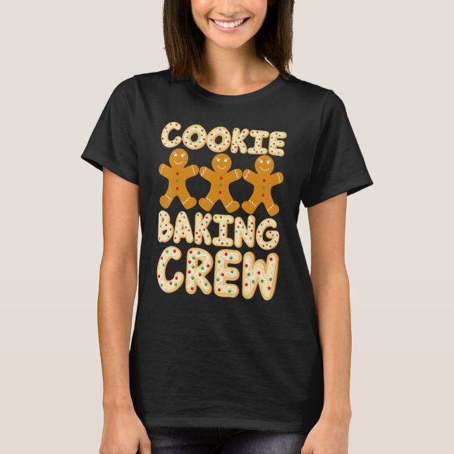 Camiseta Cookie Baking Crew Gingerbread Men - Cute Family B (Anverso)