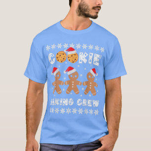 Camiseta Cookie Baking Crew Gingerbread Men with Xmas Hats