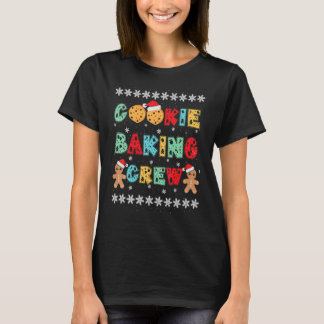 Camiseta Cookie Baking Crew Gingerbread Men With Xmas Hats 