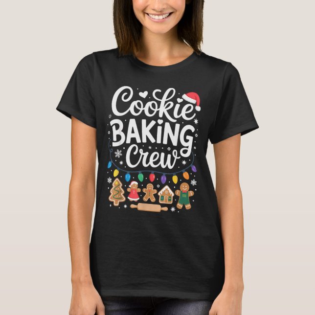 Camiseta Cookie Baking Crew Holiday Squad Gingerbread Chris (Anverso)