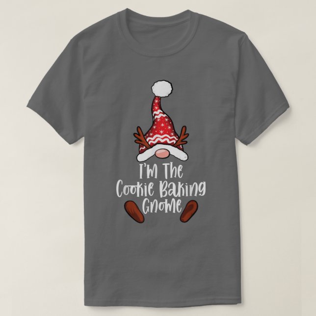 Camiseta Cookie Baking Gnome Búfalo Plaid Mateo Christm (Diseño del anverso)