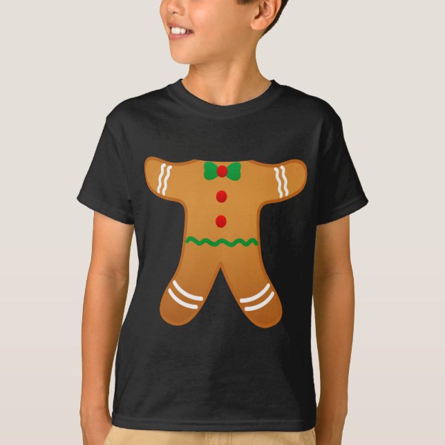 Camiseta Cookie Baking Holiday Gingerbread disfraz de hombr (Anverso)