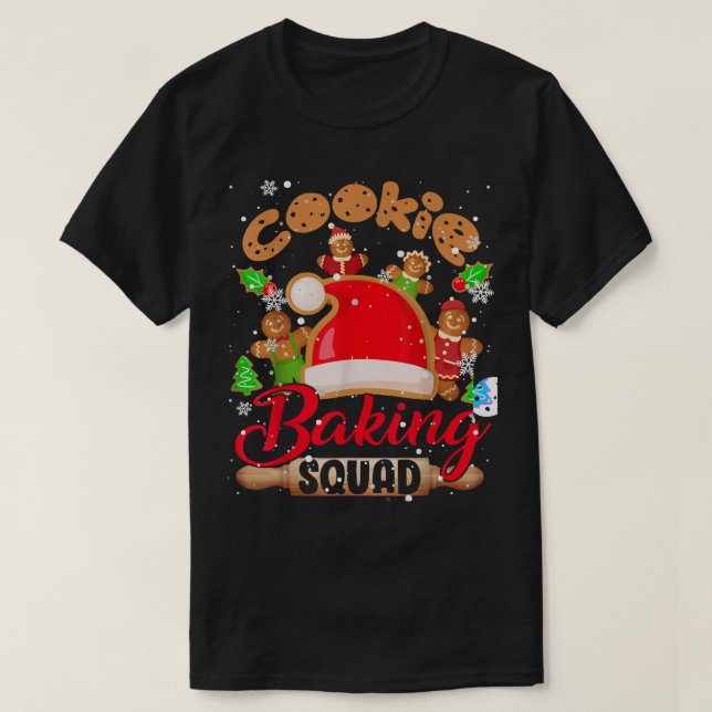 Camiseta Cookie Baking Squad Xmas Santa Gingerbread Cookies (Diseño del anverso)