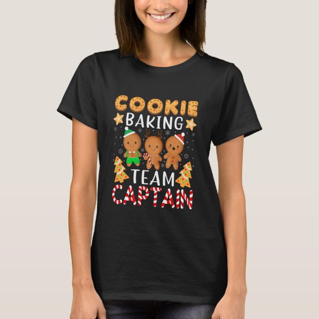 Camiseta Cookie Baking Team Captain Funny Gingerbread Chris (Anverso)