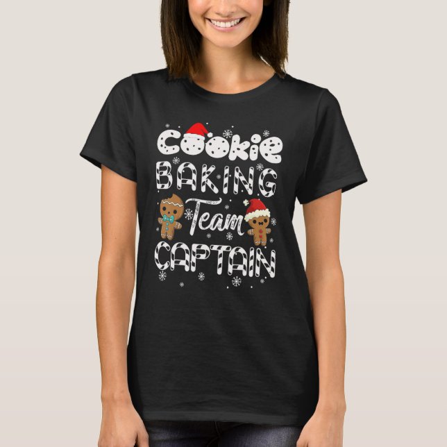 Camiseta Cookie Baking Team Captain Gingerbread  Christmas (Anverso)