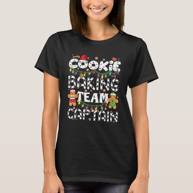 Camiseta Cookie Baking Team Captain Gingerbread  Christmas  (Anverso)