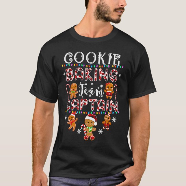 Camiseta Cookie Baking Team Captain Gingerbread Red Plaid C (Anverso)