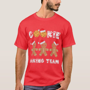 Camiseta Cookie Baking Team Gingerbread Men with Xmas Hats 