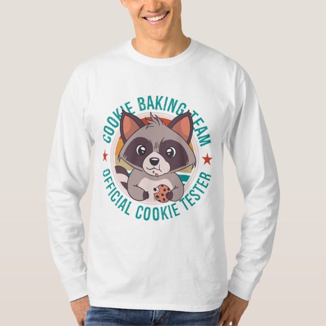 Camiseta Cookie Baking Team oficial Cookie Tester Raccoon (Anverso)