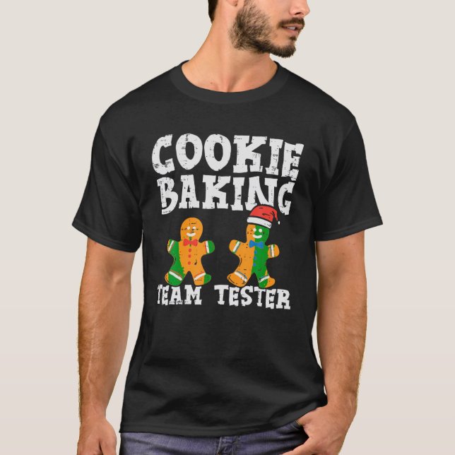 Camiseta Cookie Baking Team Tester Familia Navidades de Nav (Anverso)
