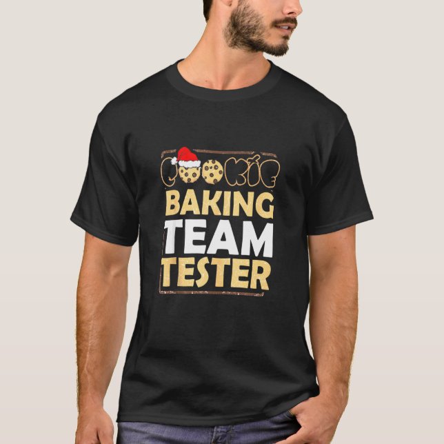 Camiseta Cookie Baking Team Tester Holiday Fun Gingerbread (Anverso)