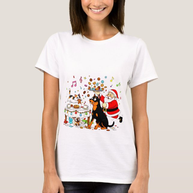 Camiseta Cookie Chaos: Santa’s Sweet & Silly Pet Party (Anverso)