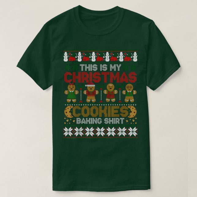 Camiseta Cookie Crew Gingerbread This Is My Christmas Cooki (Diseño del anverso)