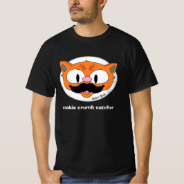 Camiseta Cookie Crumb Catcher Personalizado Cat Mustache Hu
