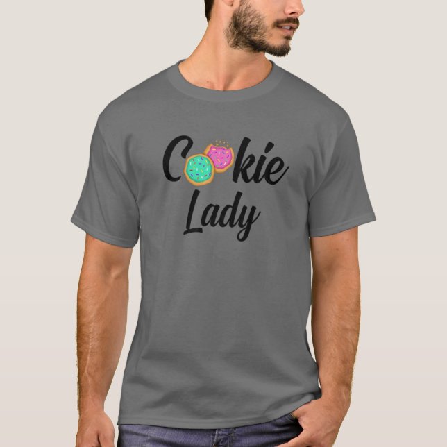 Camiseta Cookie Lady Sugar Cookies Lover Baker Tester Rosa (Anverso)